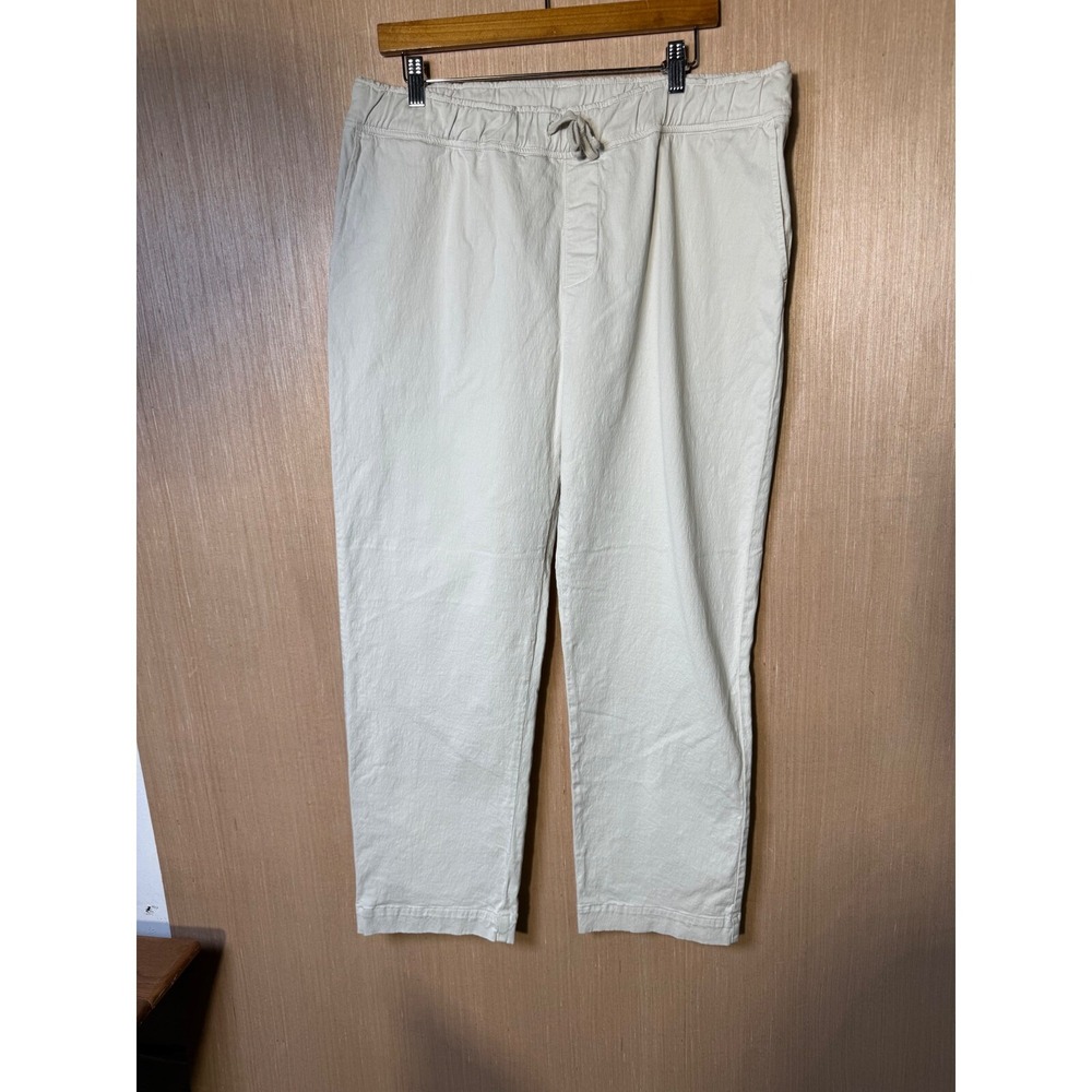 American Giant XL Beige Pants Made in USA‎ Drawstring Waist Womens
